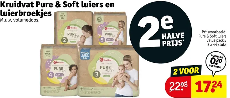 Aanbieding: Pure & Soft luiers en luierbroekjes