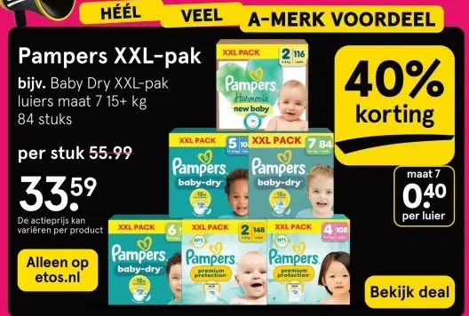 Aanbieding: Pampers XXL-pak