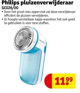 Aanbieding: Philips pluizenverwijderaar GC026/00