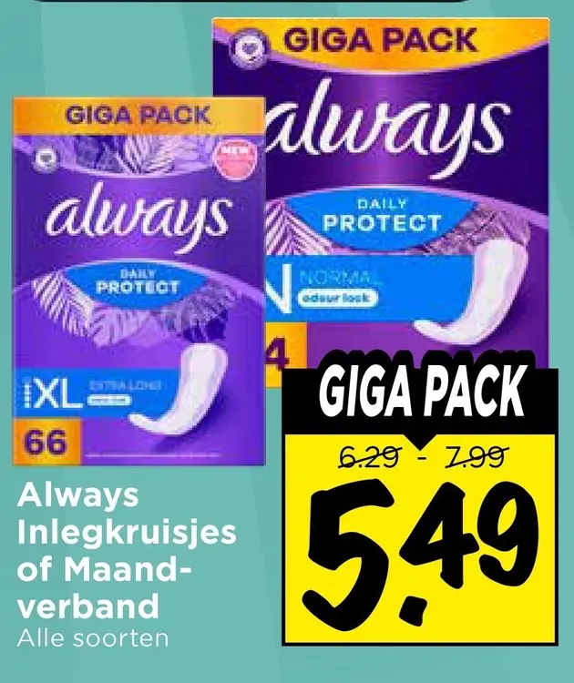 Aanbieding: Inlegkruisjes of Maandverband