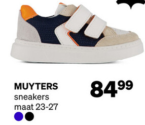 Aanbieding: Muyters Velcro Sneakers blauw Leer