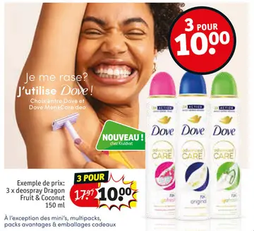 Offre: Choix entre Dove et Dove Men+Care deo