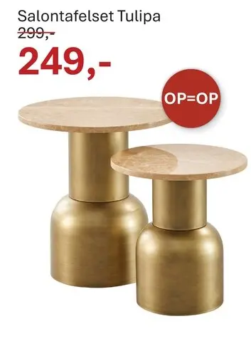 Aanbieding: Salontafelset Tulipa