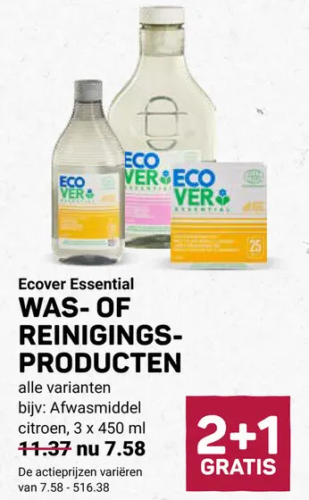 Aanbieding: Ecover Essential Was- of reinigingsproducten