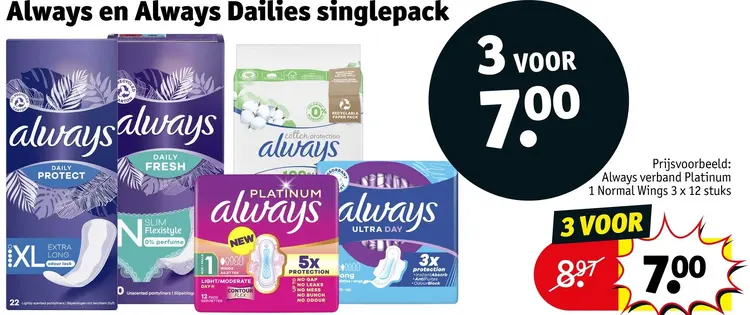 Aanbieding: Always en Always Dailies singlepack