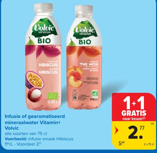 Promotie: Infusie of gearomatiseerd mineraalwater Vitam+