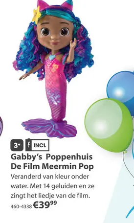 Aanbieding: Gabby's Poppenhuis De Film Meermin Pop