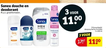 Aanbieding: Sanex douche en deodorant