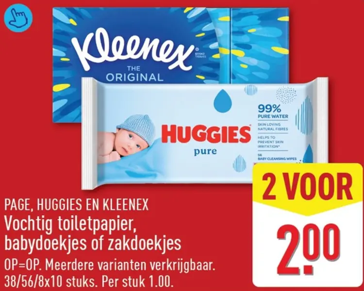 Aanbieding: Vochtig toiletpapier, babydoekjes of zakdoekjes