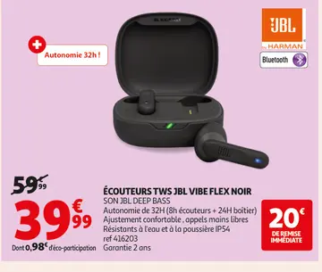 Aanbieding: Écouteurs tws JBL vibe flex noir