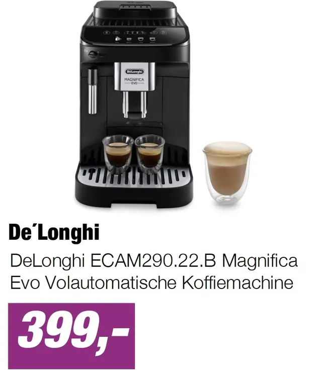 Aanbieding: DeLonghi ECAM290.22.B Magnifica Evo Volautomatische Koffiemachine