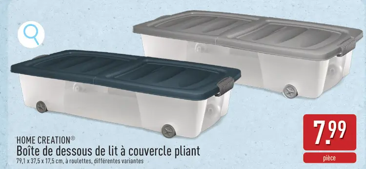Offre: Boîte de dessous de lit à couvercle pliant