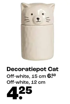 Aanbieding: Decoratiepot Cat