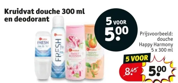Aanbieding: Kruidvat douche en deodorant