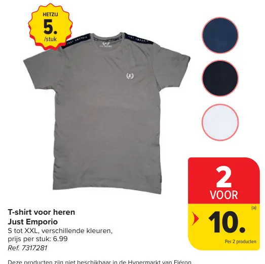 Promotie: T-shirt voor heren
