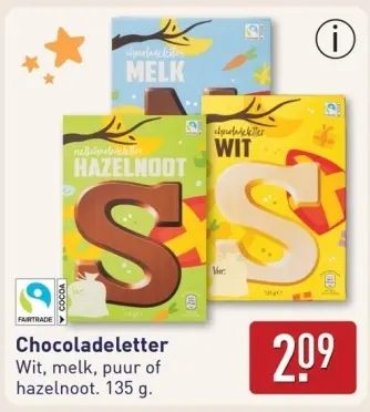 Aanbieding: Chocoladeletter