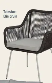 Promotie: Tuinstoel Elin bruin