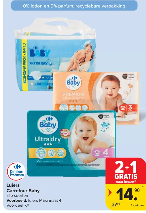Promotie: Luiers Carrefour Baby