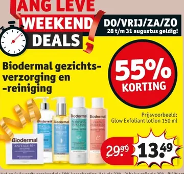 Aanbieding: Biodermal gezichtsverzorging en -reiniging