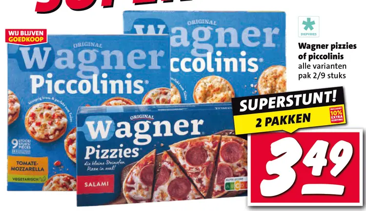 Aanbieding: Wagner pizzies of piccolinis