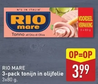 Aanbieding: 3-pack tonijn in olijfolie