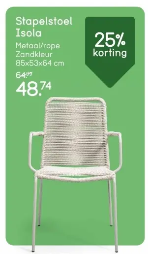 Aanbieding: Stapelstoel Isola
