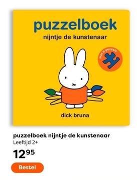 Aanbieding: puzzelboek nijntje de kunstenaar