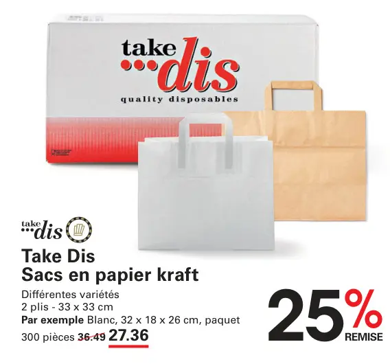 Offre: Sacs en papier kraft
