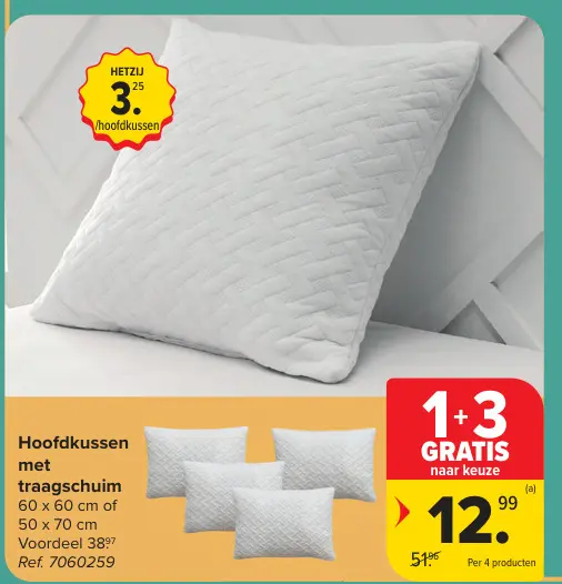 Promotie: Hoofdkussen met traagschuim