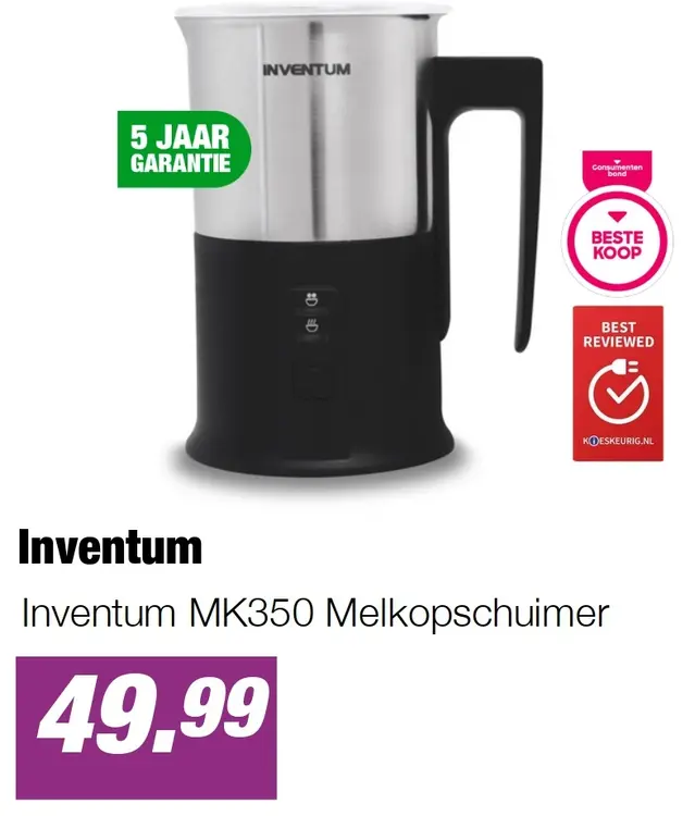 Aanbieding: Inventum MK350 Melkopschuimer