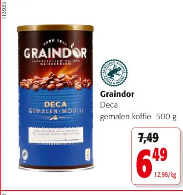 Promotie: Deca gemalen koffie
