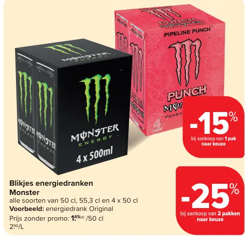 Promotie: Blikjes energiedranken