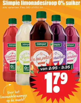 Aanbieding: Slimpie limonadesiroop 0% suiker