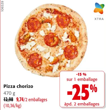 Offre: Pizza chorizo