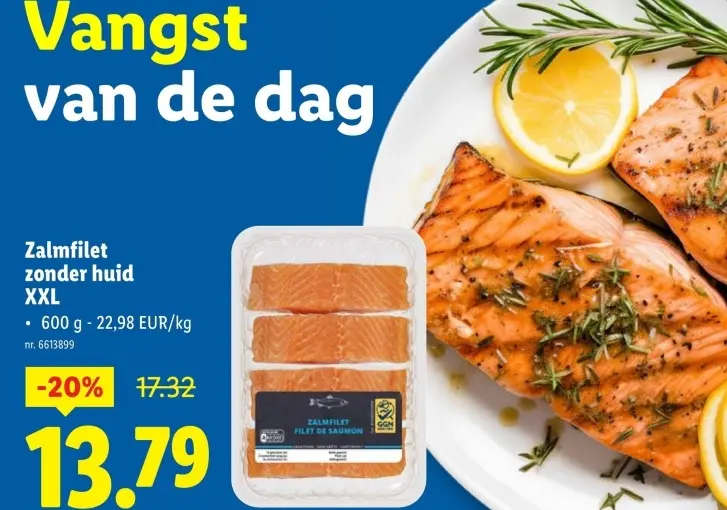 Promotie: Zalmfilet zonder huid XXL