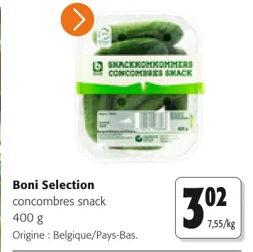 Offre: concombres snack