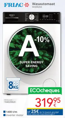 Promotie: Wasautomaat
