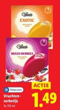 Aanbieding: Vruchtensorbetijs