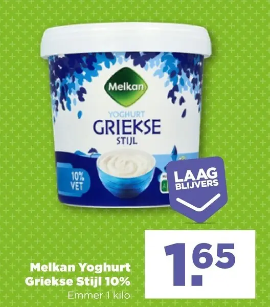 Aanbieding: Melkan Yoghurt Griekse Stijl 10%