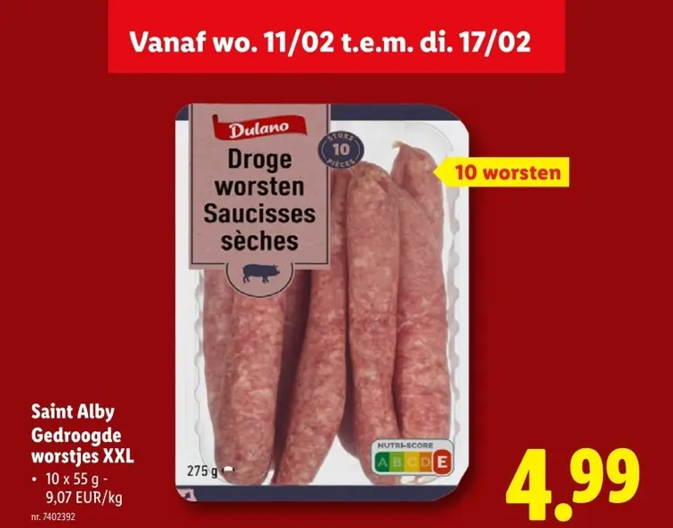 Promotie: Gedroogde worstjes XXL