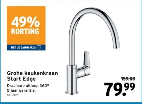 Promotie: Grohe keukenkraan Start Edge