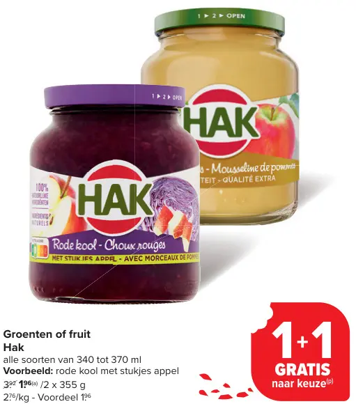 Aanbieding: Groenten of fruit