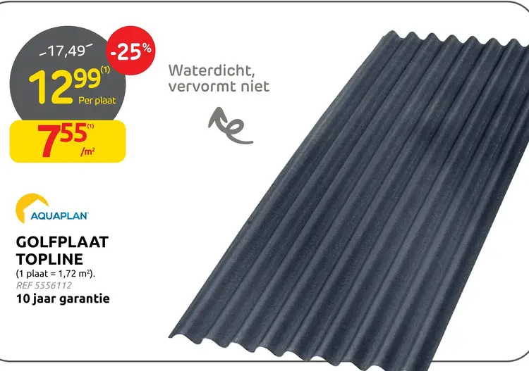Promotie: Golfplaat topline