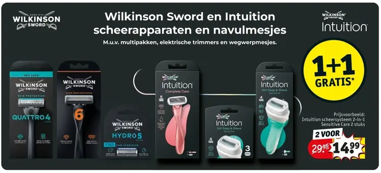 Aanbieding: Sword en Intuition scheerapparaten
