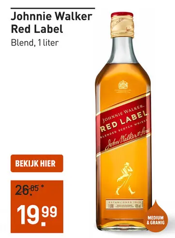 Aanbieding: Johnnie Walker Red Label 100CL