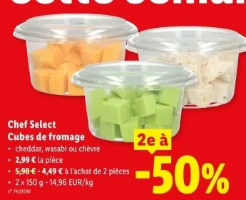 Offre: Cubes de fromage