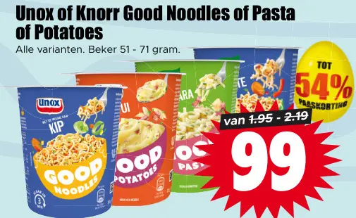 Aanbieding: Good Noodles of Pasta of Potatoes