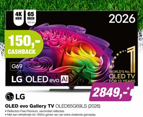 Aanbieding: OLED evo Gallery TV OLED65G69LS