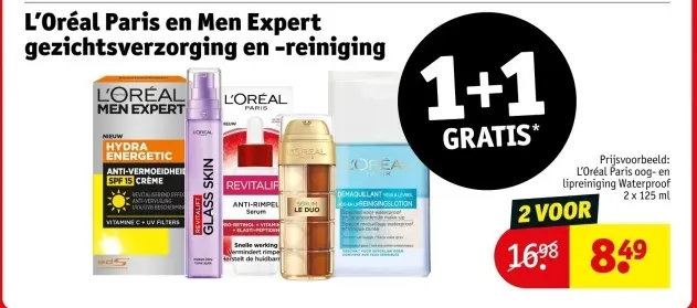 Aanbieding: L'Oréal Paris en Men Expert gezichtsverzorging en -reiniging