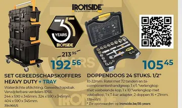 Aanbieding: SET GEREEDSCHAPSKOFFERS HEAVY DUTY + TRAY